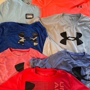 7 under armor boys athletic t-shirts — dm me if you want some shirts and not all